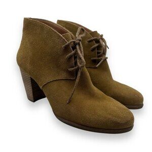 UGG Women's 8.5 Mackie Ankle Boots Chestnut Brown Suede Leather Lace Up 1007257